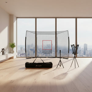 Portable Baseball & Softball Practice Net with Tee & Strike Zone