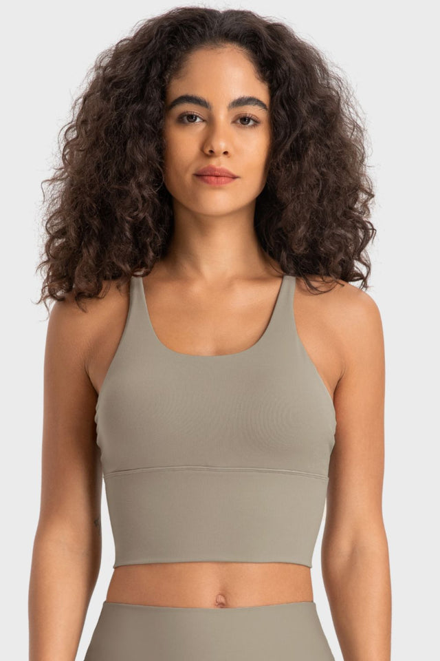 Women's sports bra for yoga and everyday athleisure
