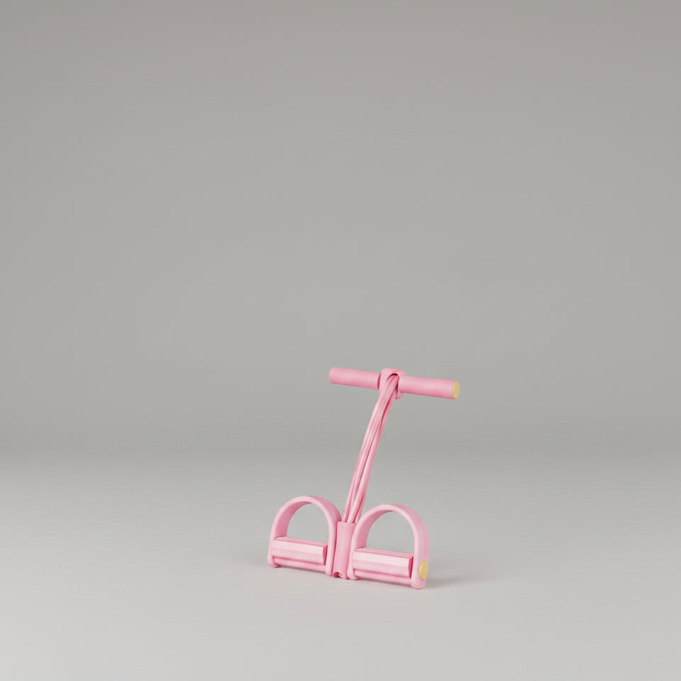 Foot pedal resistance band with handles