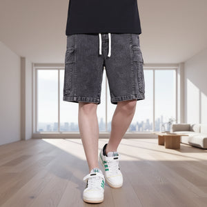 Men's slightly stretchy plus size cargo shorts