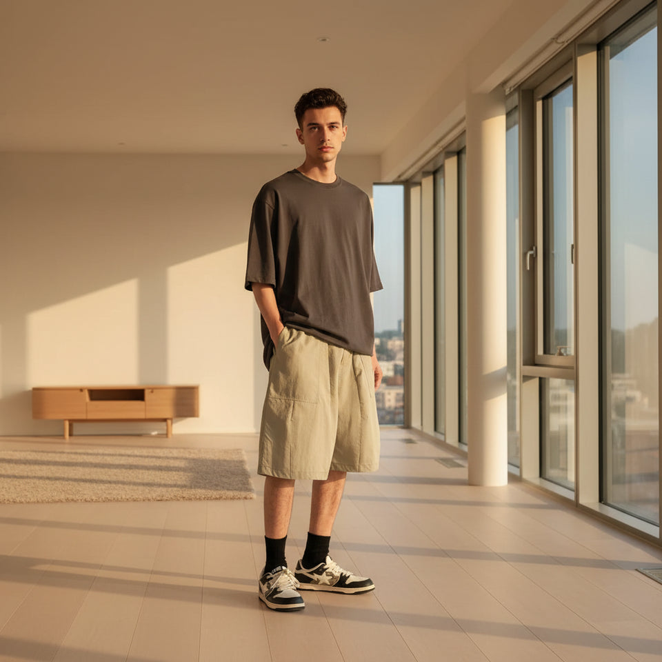 Men's everyday relaxed fit drawstring shorts