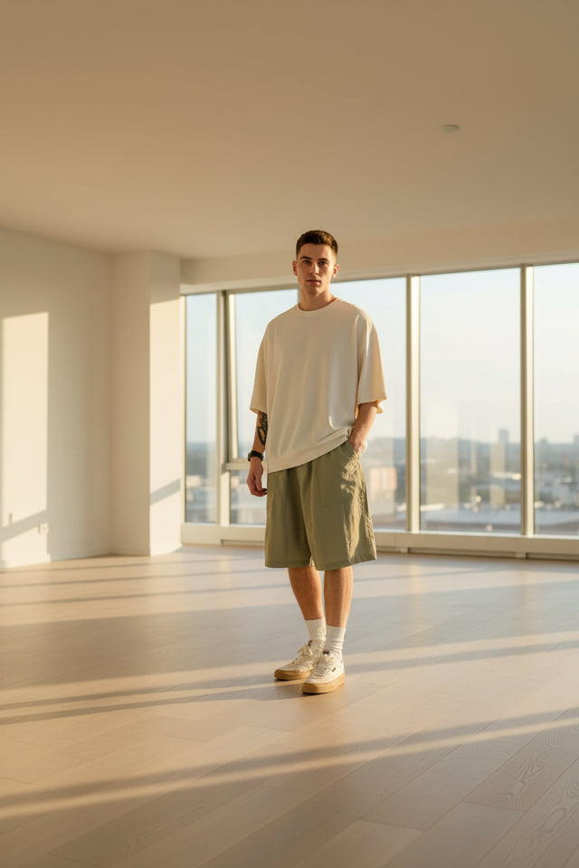 Men's loose-fit casual shorts for warm weather