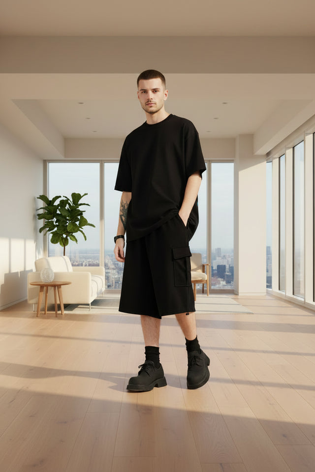 Men's pocketed cargo shorts for everyday wear