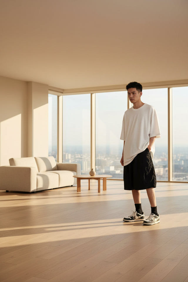 Men's relaxed drawstring shorts for summer outfits