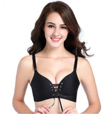 Side view of women's no-underwire bra