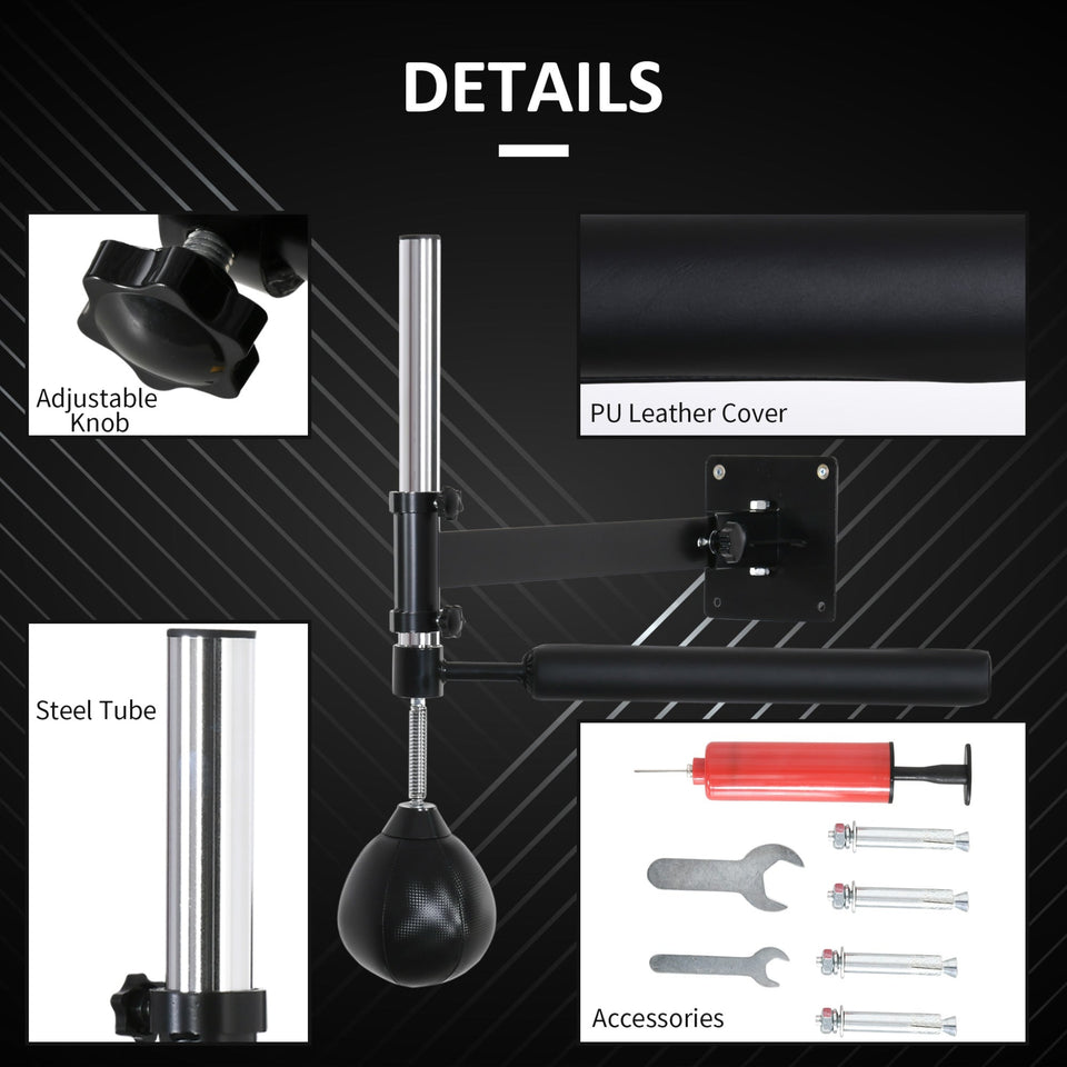 Adjustable-height reflex speed bag training equipment