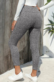 High rise ribbed leggings for women