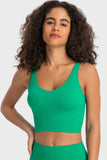 Detail of women's stretch activewear bra