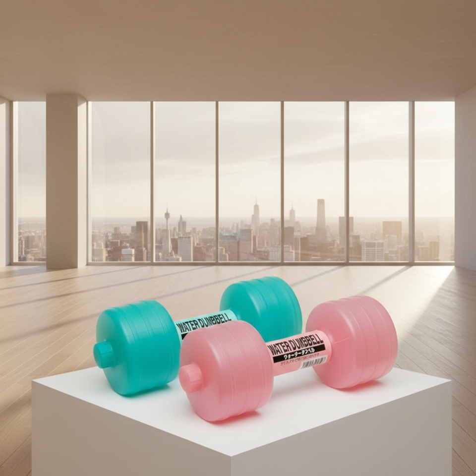 Adjustable water-filled dumbbell exercise equipment