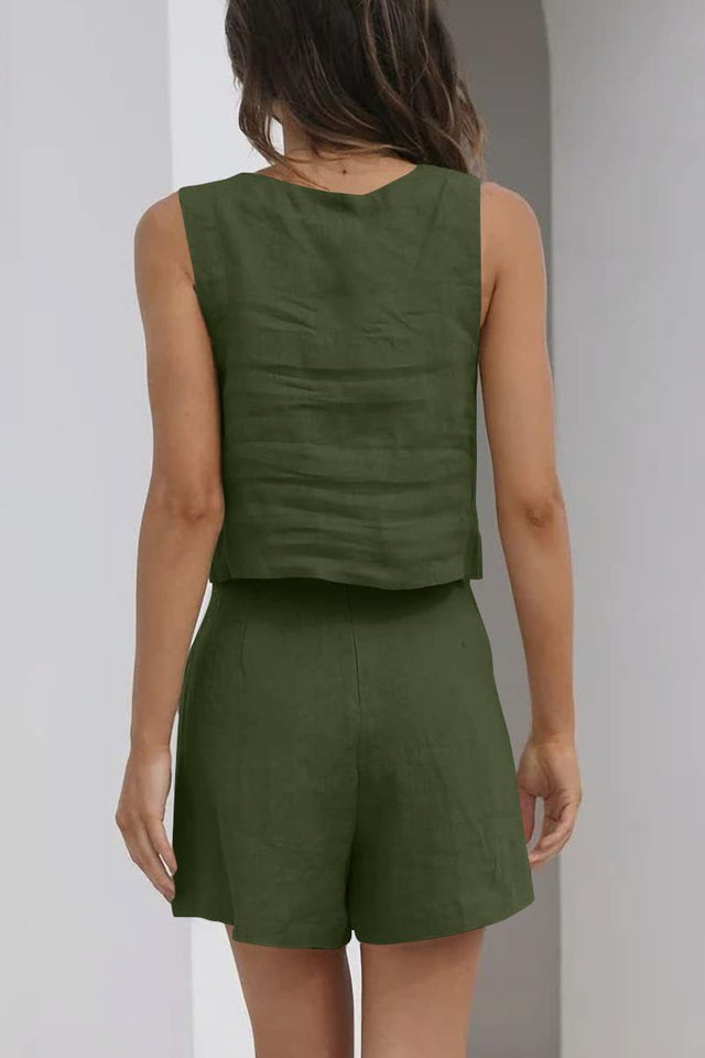 Women’s beach-ready top and shorts set