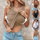 Women's built-in bra sleeveless tank top