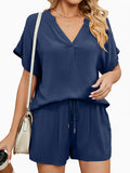 Women’s casual matching top and shorts outfit