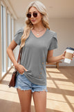 Women's short sleeve V-neck tee for everyday wear