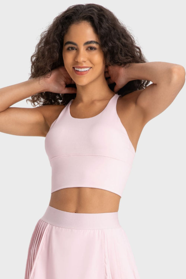 Women's nylon spandex sports bra for activewear