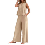 Women's elegant casual two-piece pants outfit