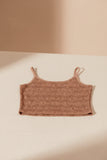 Women's floral lace seamless tank top in Coffee