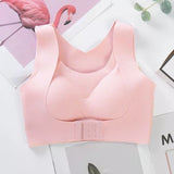 Side view of women's front closure bra