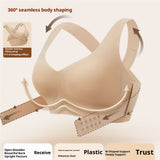 Women's front closure posture support bra