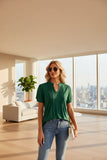 Women's notched neck short sleeve T-shirt