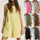 Women's loose-fit shorts romper