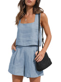 Women’s matching casual top and shorts outfit