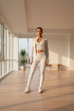 Women's activewear set with tank jacket and leggings