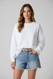 Women's oversized black crew neck sweatshirt