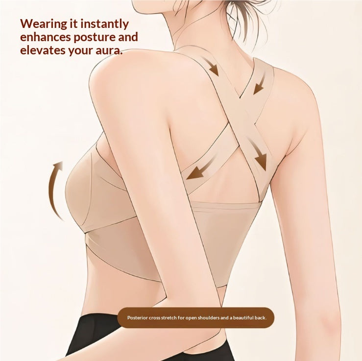 Front view of women's posture support bra