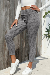 Women's ribbed high waist leggings