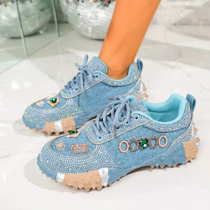 Stylish sparkly sneakers for women's casual outfits