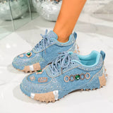 Sparkling rhinestone sneakers for women