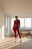 Women's three-piece matching gym outfit