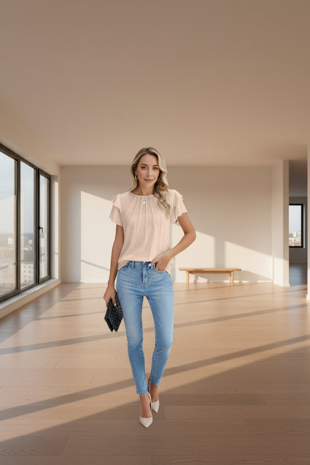 Women's short sleeve vacation top